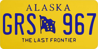 AK license plate GRS967
