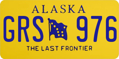 AK license plate GRS976