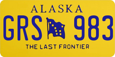 AK license plate GRS983