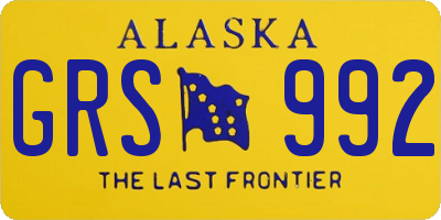 AK license plate GRS992
