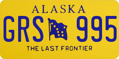 AK license plate GRS995