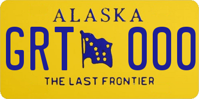 AK license plate GRT000