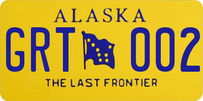 AK license plate GRT002