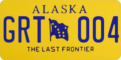AK license plate GRT004