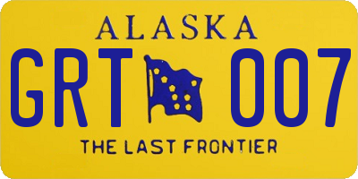 AK license plate GRT007