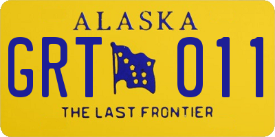 AK license plate GRT011