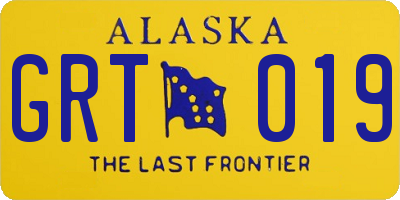 AK license plate GRT019