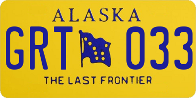 AK license plate GRT033