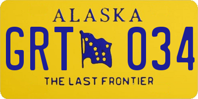 AK license plate GRT034