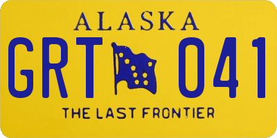 AK license plate GRT041