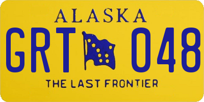 AK license plate GRT048