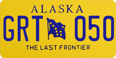 AK license plate GRT050