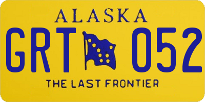 AK license plate GRT052