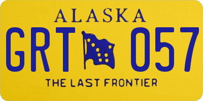 AK license plate GRT057