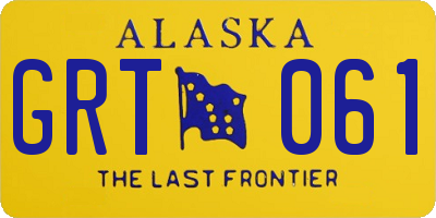 AK license plate GRT061