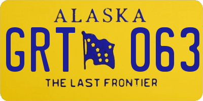 AK license plate GRT063