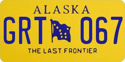 AK license plate GRT067