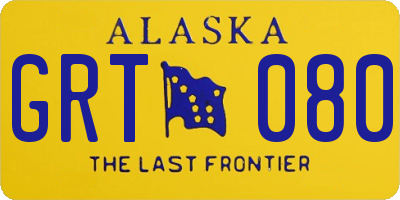AK license plate GRT080