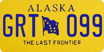 AK license plate GRT099