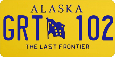 AK license plate GRT102