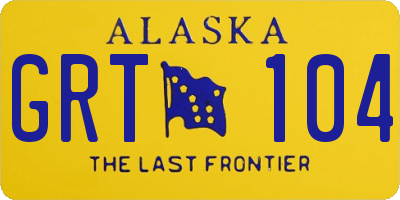 AK license plate GRT104
