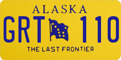 AK license plate GRT110