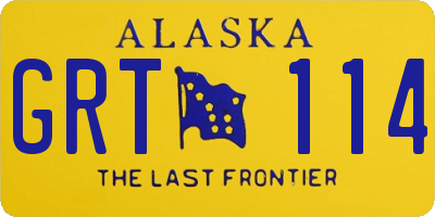 AK license plate GRT114