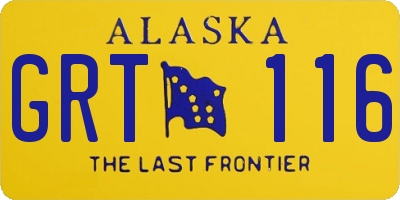 AK license plate GRT116
