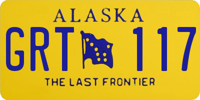 AK license plate GRT117