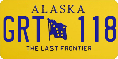AK license plate GRT118