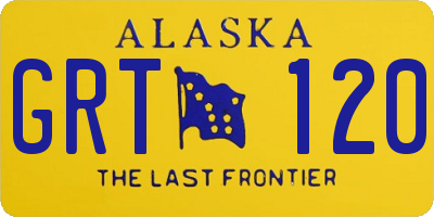 AK license plate GRT120