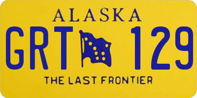 AK license plate GRT129