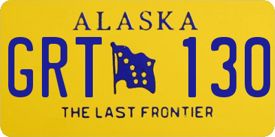 AK license plate GRT130