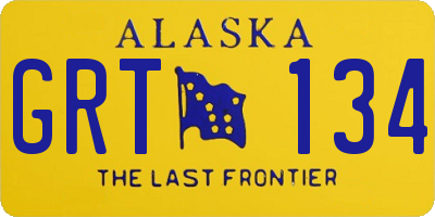 AK license plate GRT134