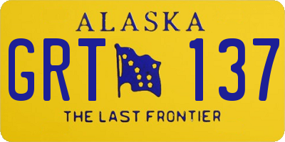 AK license plate GRT137