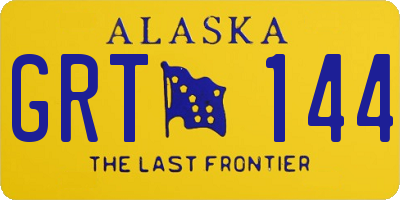 AK license plate GRT144