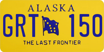AK license plate GRT150