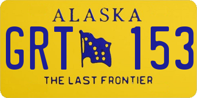 AK license plate GRT153