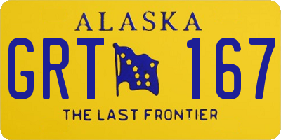 AK license plate GRT167