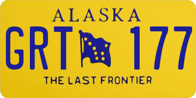 AK license plate GRT177