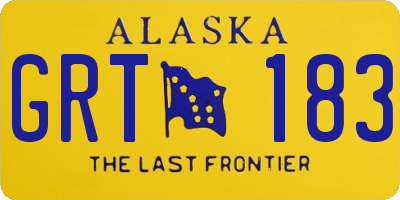 AK license plate GRT183