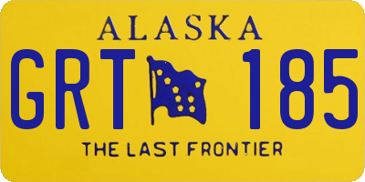 AK license plate GRT185