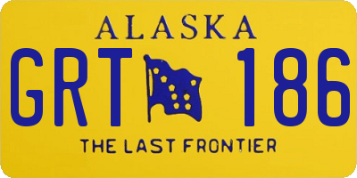 AK license plate GRT186