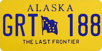 AK license plate GRT188
