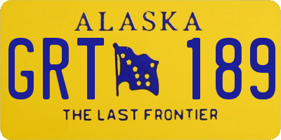 AK license plate GRT189