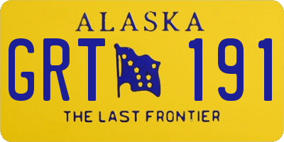 AK license plate GRT191