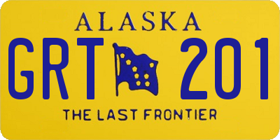 AK license plate GRT201