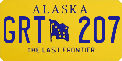 AK license plate GRT207