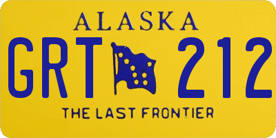 AK license plate GRT212