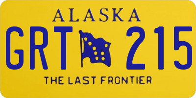 AK license plate GRT215
